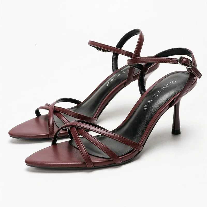 Fashion Square Ankle Strap Buckle Slide Elegant Cross Tied Open Toe Women Simple Comfort Plus Size Sandals Z251015