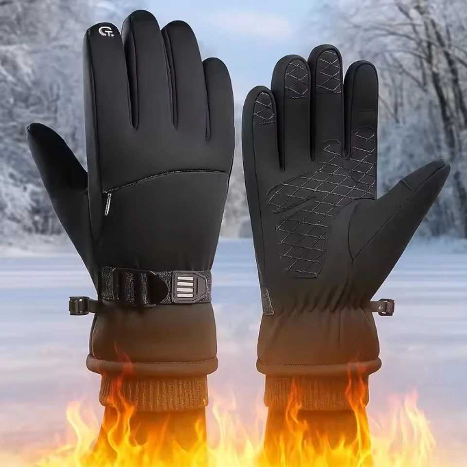 GTUBIKE New Full Fingers Winter Waterproof Cycling Gloves Outdoor Sports Running Motorcycle Ski Touch Screen Fleece Gloves J251016-image-1080212083
