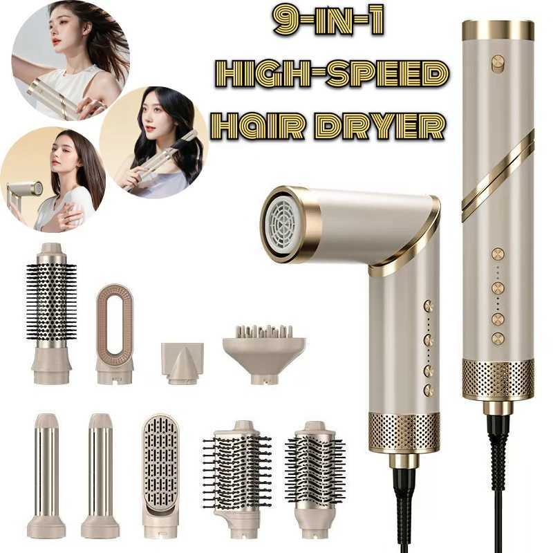 9 in 1 Hair Dryer Brush Brushless High Speed Hair Dryer with Diffuser Ionic Blow Dryer Hot Air Styling Comb Auto Hair Curler J251116-image-1080217046