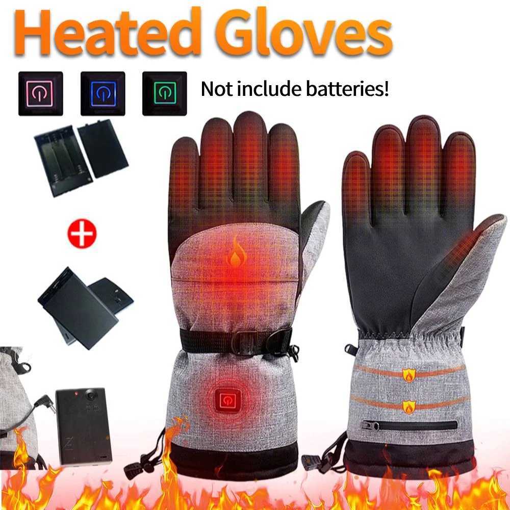 1Pair Winter Heating Gloves Thermal Electric No Battery Waterproof Rechargeable for Outdoor Climbing Hiking Skiing Cycling J251016-image-1080217301