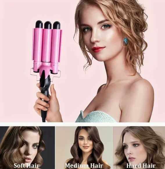 Multifunctional threetube curling iron ripplebig and small curlssplint onestop to get a variety of curls J251116-image-1080217103