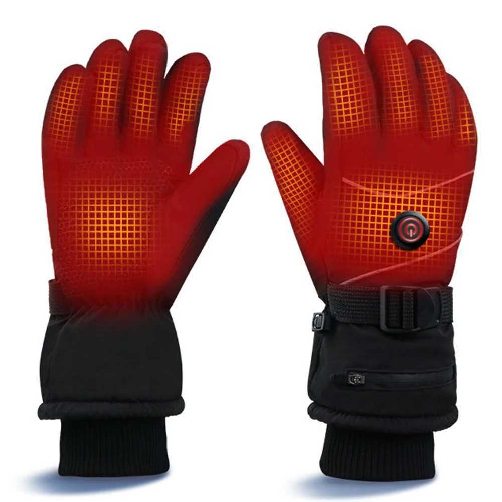DC Rechargeable Electric Heated Hand Warmer 3 Heat Levels Heated Gloves Winter Ski Gloves Touch Screen Windproof Heated Gloves J251016-image-1080210972