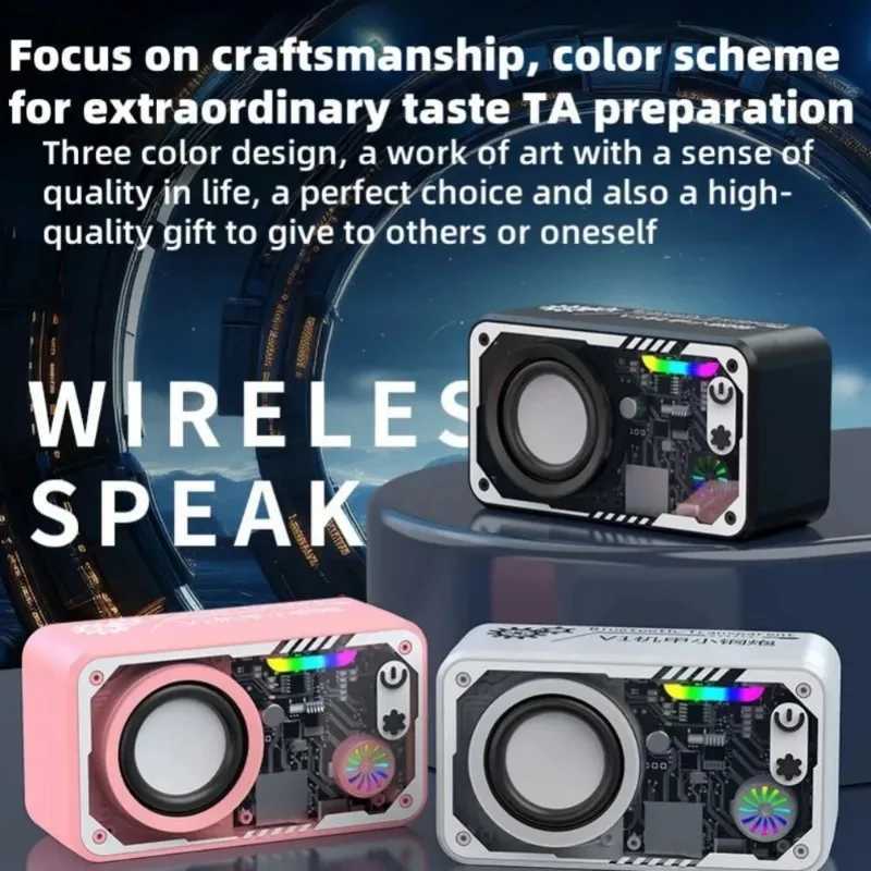 Wireless Speaker V53 Powerful Loudspeaker LED Lighting 1800mAh Battery Powered Portable Outdoor Small Speaker Supports TF Card J251116-image-1080145285