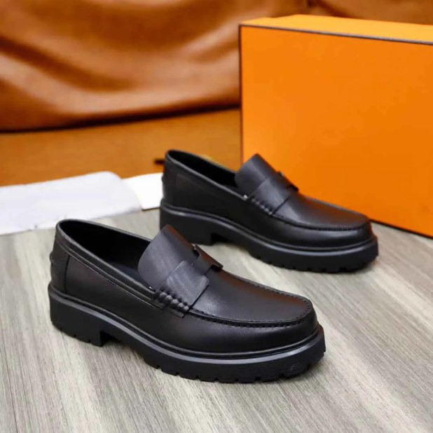 High-quality Walk Gentleman Oxford Walking Party Dress Wedding Monterey Derby Shoe Man Loafers Black Genuine Leather Men Business Footwear