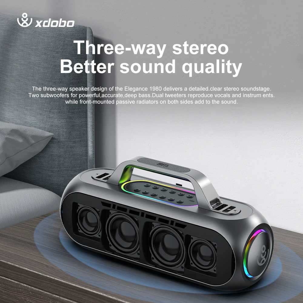 XDOBO Speaker Wireless Power Subwoofer 150W Deep Bass With 2Microphones Storage Bag Home KTV Outdoor Camping Riding Party Music J251116-image-1080146587