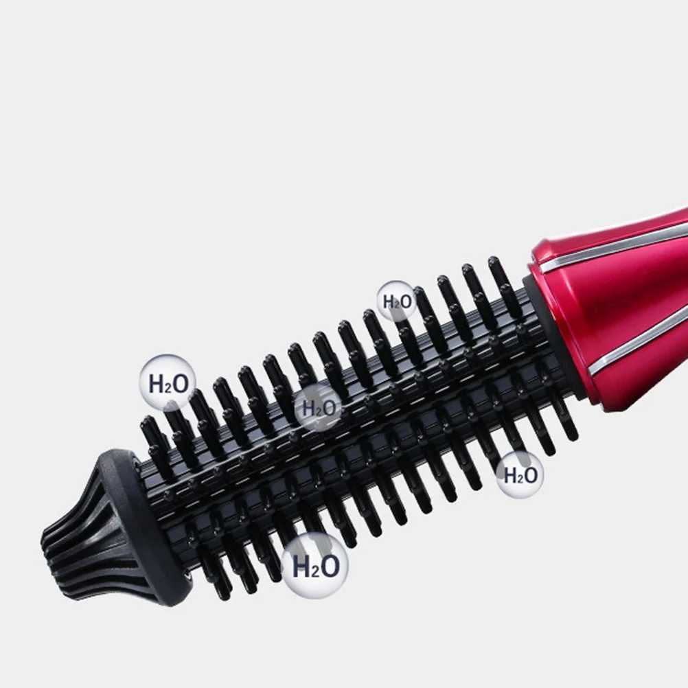Ceramic Curling Iron Brush Foldable Slim Travel Hair Curler Rubber Grip Hot Air Brush Auto Shut Off for Long Hair J251116-image-1080217010