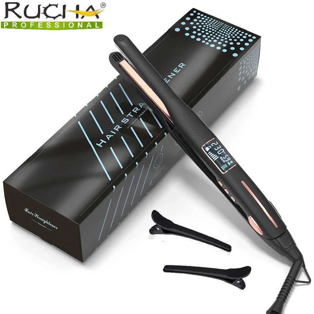 Thinnest Plate Hair Curler Mini Hair Straightener 2 in 1 Titanium Pencil Narrow Flat Iron with LCD Display for Short Beard Hair J251116-image-1080213938