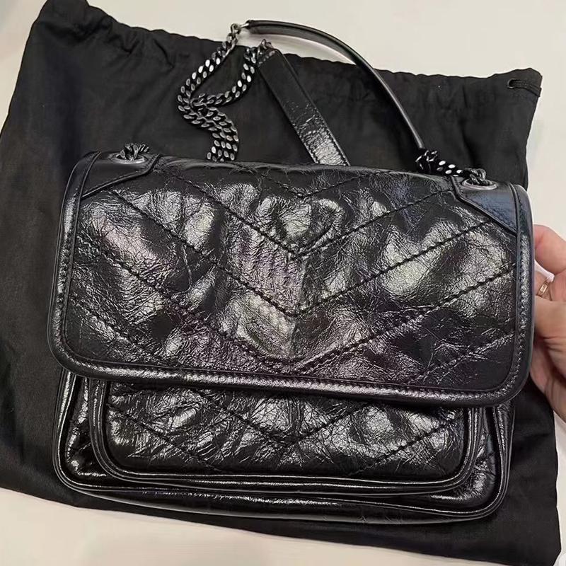 Mirror Quality Messenger Designer Bags Women Fashion Hobo Wallet Luxury Shoulder Handbags Lady Lattice Chains Flap Handbag Envelope Purse Niki Bags