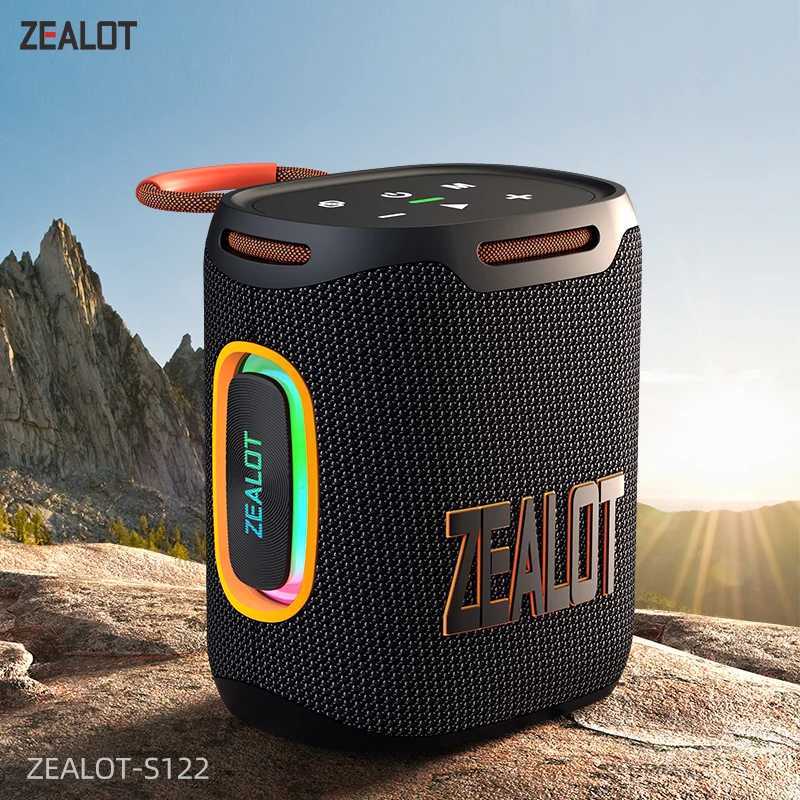 ZEALOTS122 Portable Bluetooth Speaker BalancedSubwoofer Sound Box BT53 Outdoor Speaker with LED Light TF Slot USB J251116-image-1080146478