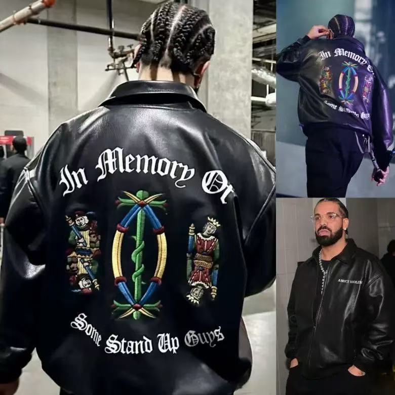 Leather Avirex Pelle Leather Jacket High Quality Designer Diamond Encrusted Eagle Coat Wide Sheep Windbreak Bomber Limited Edition Luxury Casual Pel