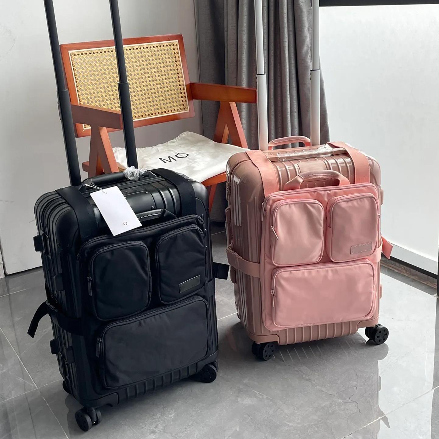 designer luggage hanging bag for men's and women's boarding suitcases with multifunctional luggage straps and adjustable pockets-image-1099904271