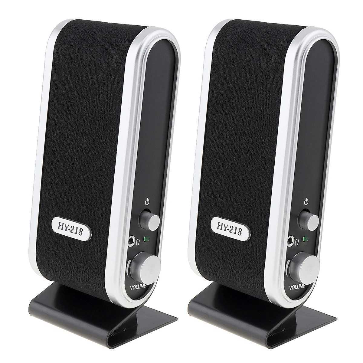 HY218 6W USB 20 Wired USB Power Notebook Speakers Stereo 35mm Audio Jack Portable Loud Speaker for PC Laptop Computer M AC J251116-image-1080147294