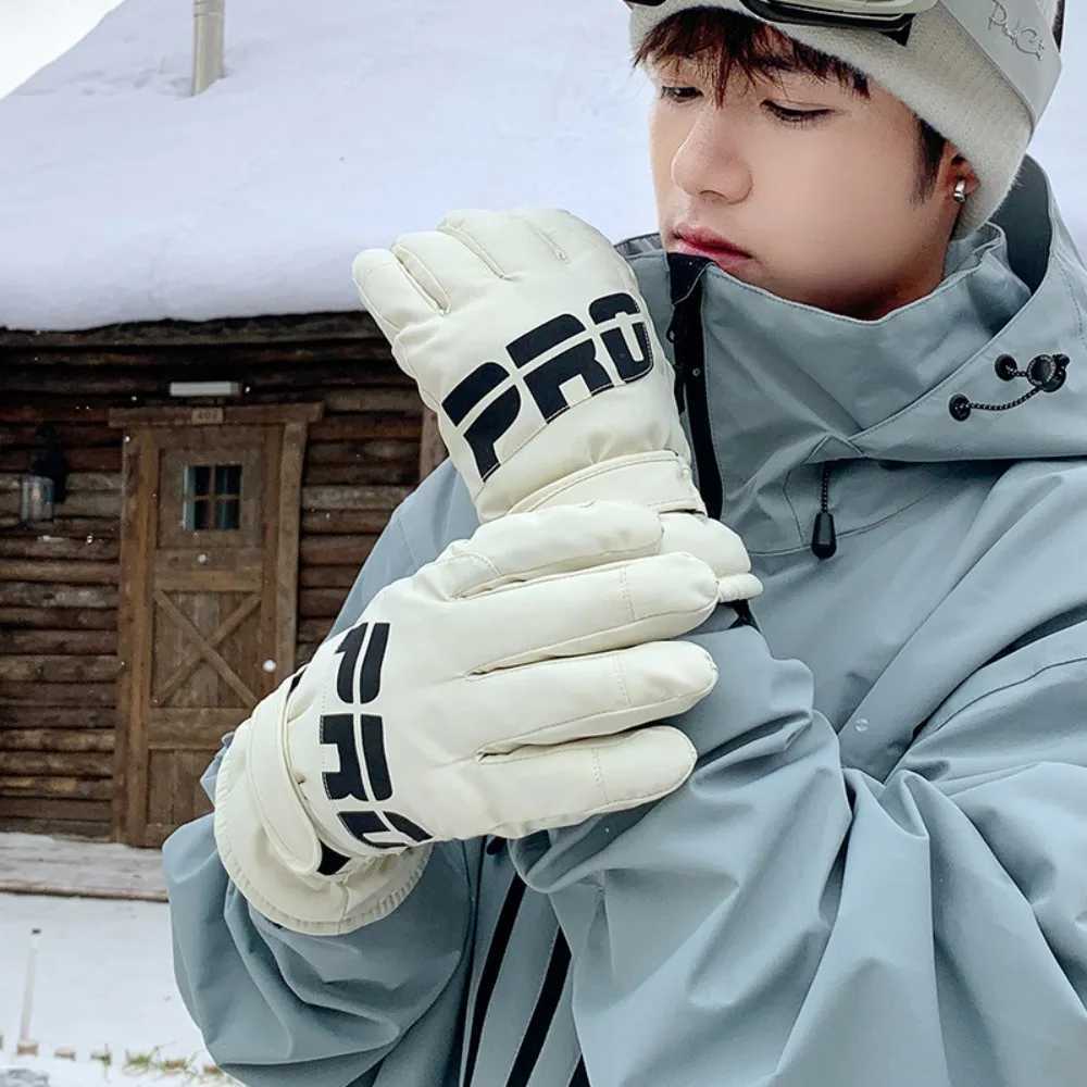 Protective Gears Full Finger Skiing Gloves Plush Waterproof Snow Gloves Thick Windproof Winter Warm Gloves Riding J251016-image-1080217258