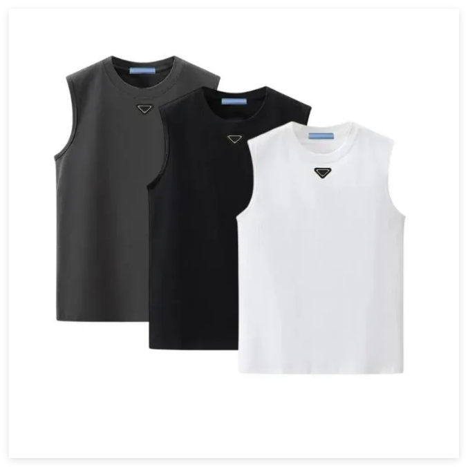 Men T-Shirt short sleeve 2026 Men's Tank Tops Cotton Sleeveless T Shirt Designer Letters Printed Sexy Off Shoulder Vest Summer Casual Mens Clot