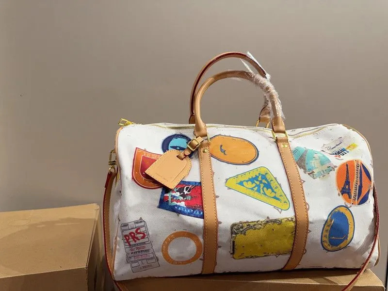 Keepa Duffel Bags travel Handbag Designer Classica Canvas Leather Large Capacity Suitcase Women Men Shoulder Bag Outdoor Luggage Tote Luxury Zipp-image-1080148747