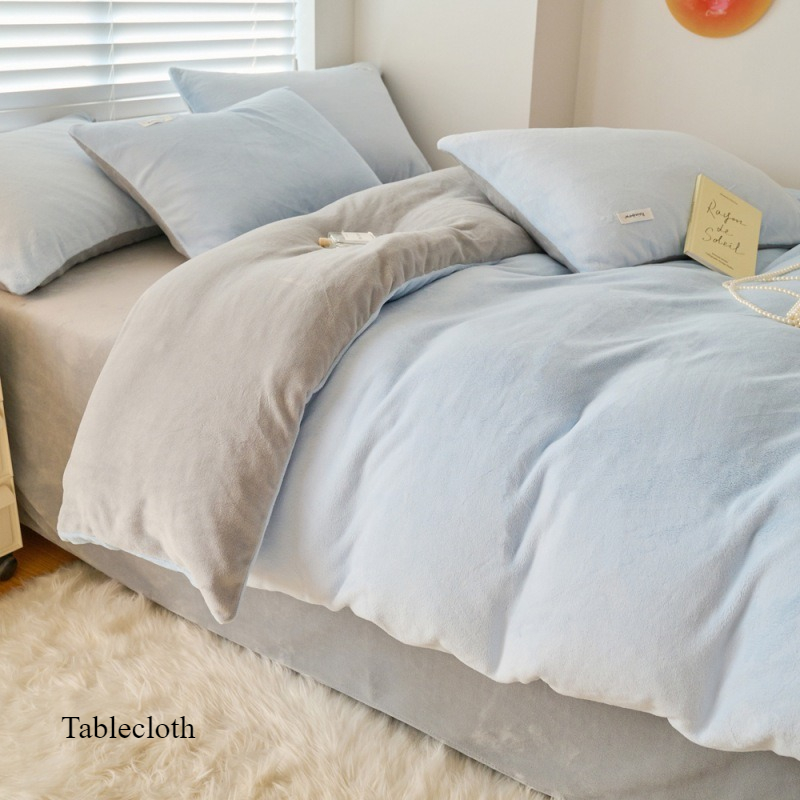 2026 Simple Warm Style Winter Milk Fleece Double Duvet Cover-image-1080132972