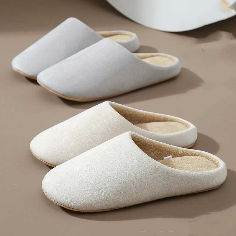 Asgard Women Warm House Slippers Winter 2024 New Silent Flat Bedroom Slides Indoor Cozy Fur Women Cotton Shoes Men Fuzzy Slipper T260922