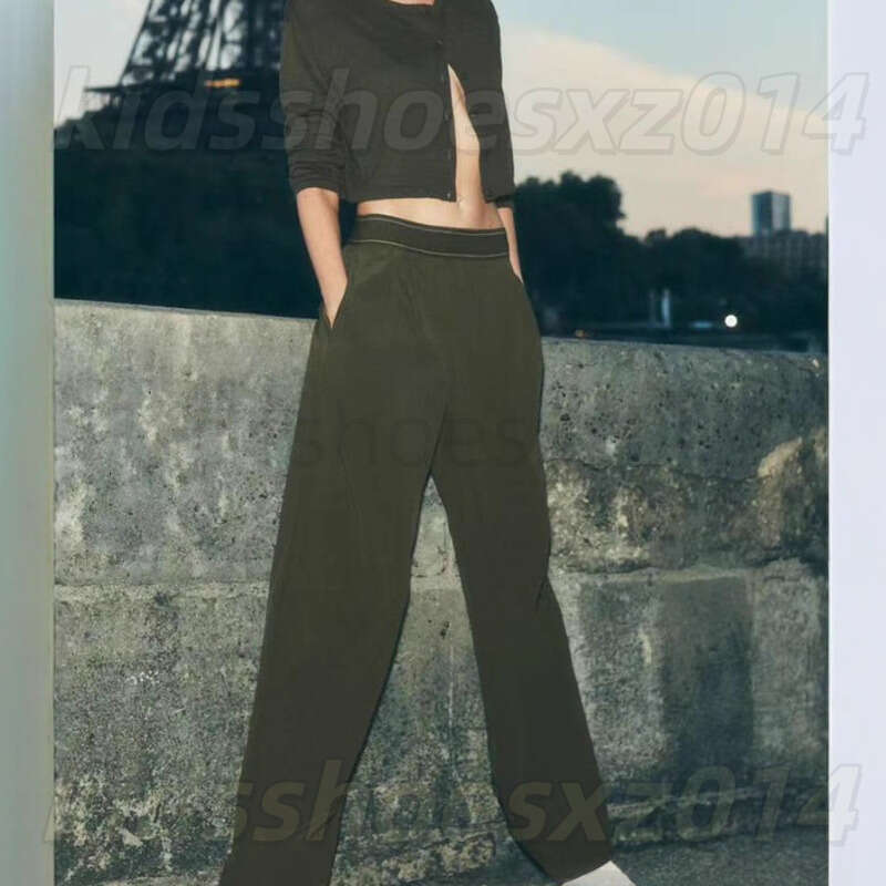 Alosets Sweatshirt Hoodie Aloyogaset Jeans High Waist Wide Leg Womens Casual Straight Pants With Reflective Logo Print Elastic Kids Designer Clot-image-1081451280