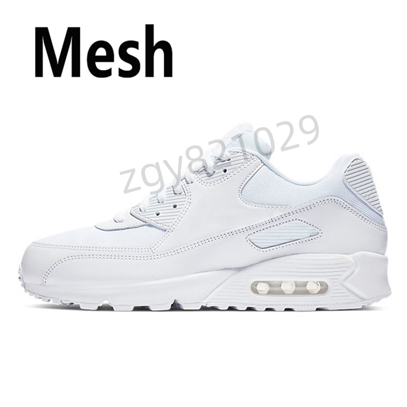 Mens womens classic 90 Men and women Running Shoes Black Red White Sports Trainer Cushion Surface Sport 36-46 L1
