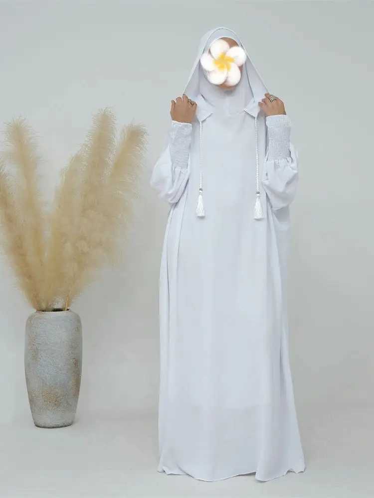 Ramadan Eid Dubai Linen Khimar Abaya Damen Muslim Modal Hijab Dress Kaftan Abayas For Women Ka Robe Femme Musulmane W251016-image-1080239252