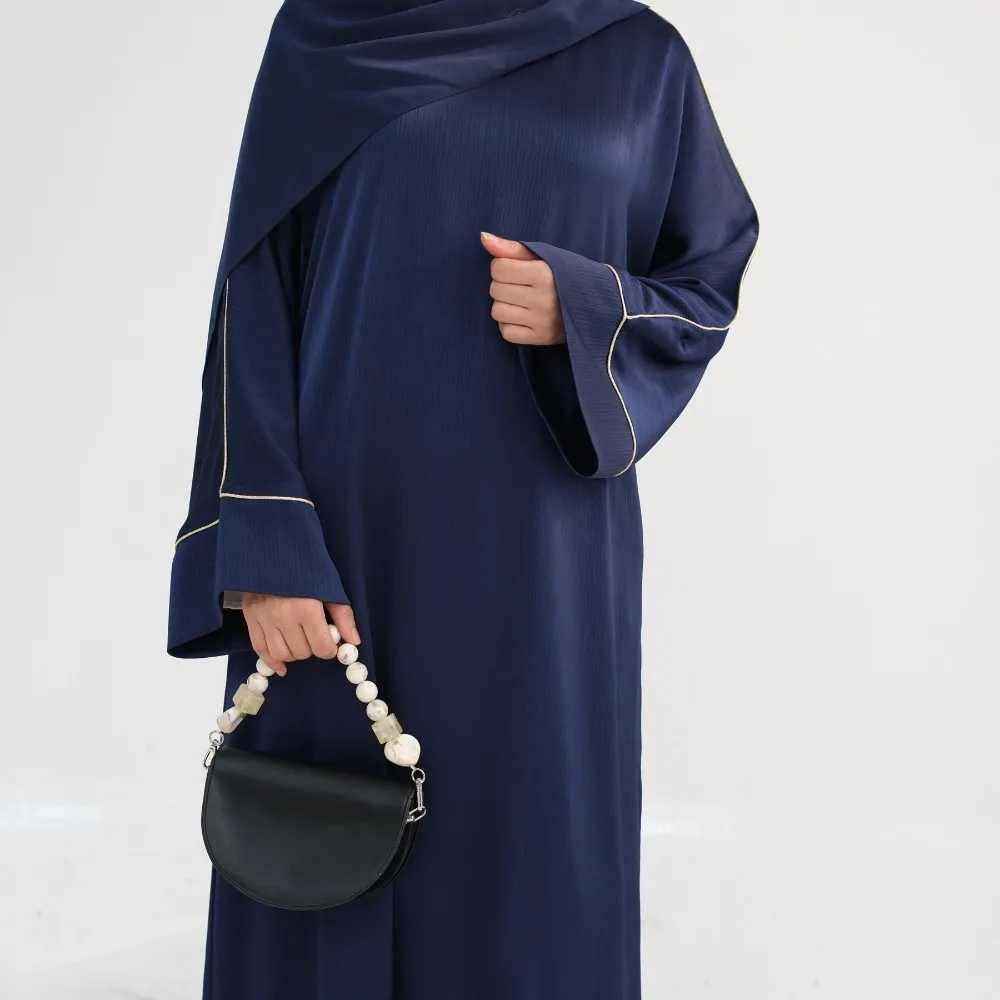 Women Dresses Eid Muslim Abaya Jalabiya Morocco Party Dress Dubai Abayas Kaftan Satin Islam Vestido Arab Loose Patchwork W251016-image-1080240789