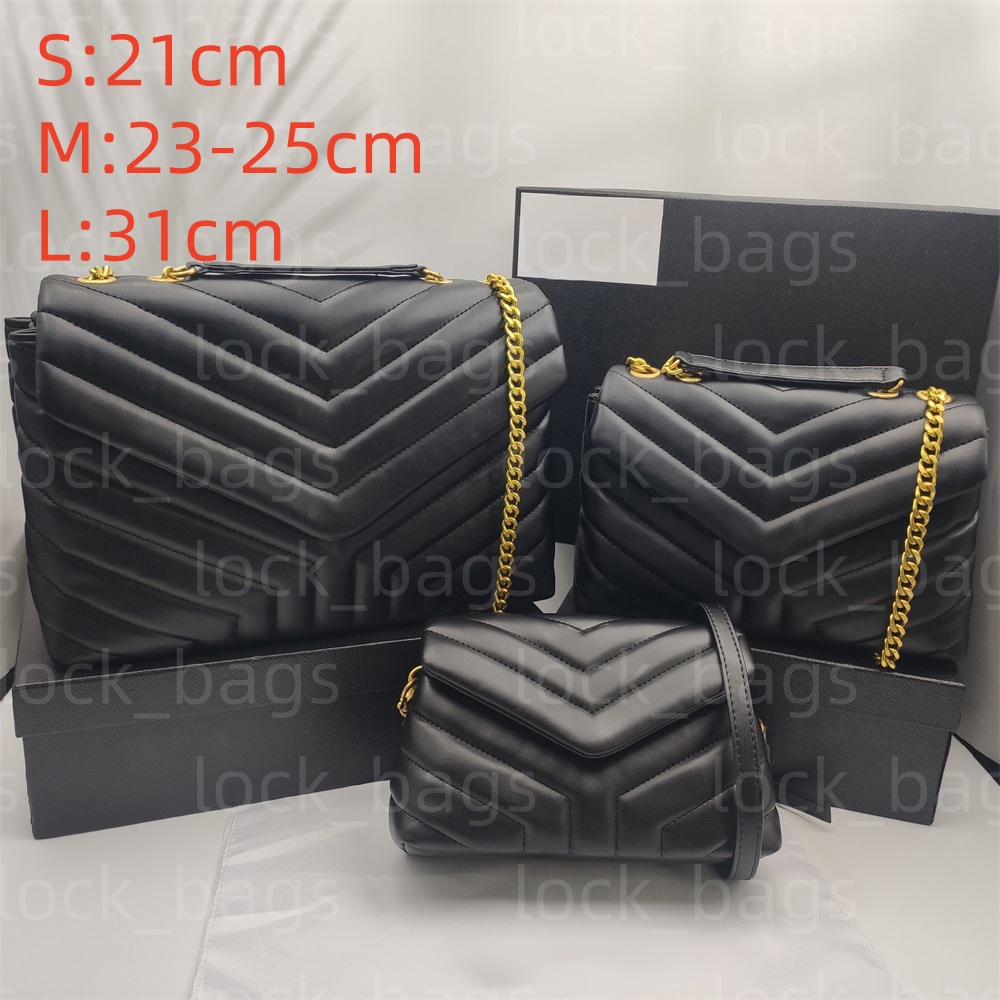 crossbody designer bag 3 sizes shoulder bag black golden chain bags designer women bag luxury leather purses designer woman handbag dhgate cross