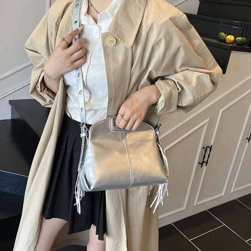 Women Crossbody Tote Elegant Leather Handbag High End Shoulder Bag Vintage Designer Inspired