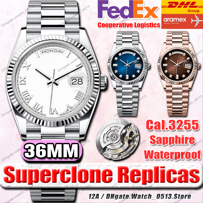 Luxury Womens Watch Designer Watches High Quality 36MM Cal.3255 / 2834 Automatic Movement 904L Stainless Steel Sapphire Luminous Waterproof With Tra
