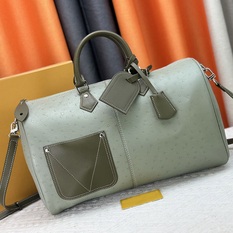 Designer Duffle Classic 45CM 50CM Travel luggage for men real leather Large capacity handbag totes shoulder Bags mens womens travel bag 7963-image-1084600498