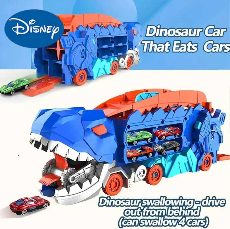 Disney The Kids Truck Dinosaur Transporter Toys Cars Educational Model Toys Alloy Transforming Dinosaur Transport Car Toy for Childrens H251018-image-1080474743
