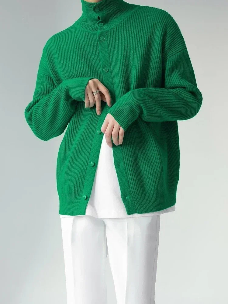 Man Clothes Coat Collared Jacket Knitted Sweaters for Men Cardigan Beige Selling Products Trend Korean Autumn Fashion 251016BJ