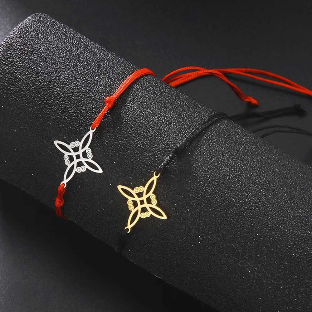 Dawapara Witch Knot Women Adjustable Chain Bracelet Stainless Steel Charm Good Luck Protection Amulets Wiccan JewelryL251018 H260128-image-1093495577