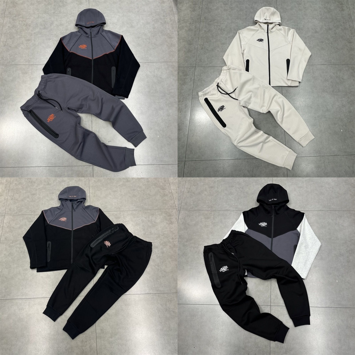 2025 Synaworldtracksuits Sweat à capuche de créateur Sweat à capuche de sport High Street Drill Style Ensemble décontracté Lettre brodée Pantalon