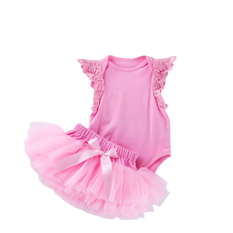 Ensembles de vêtements d'été pour filles, couverture en coton sans manches pour nouveau-né, jupes et bandeau, 3 pièces, vêtements pour filles