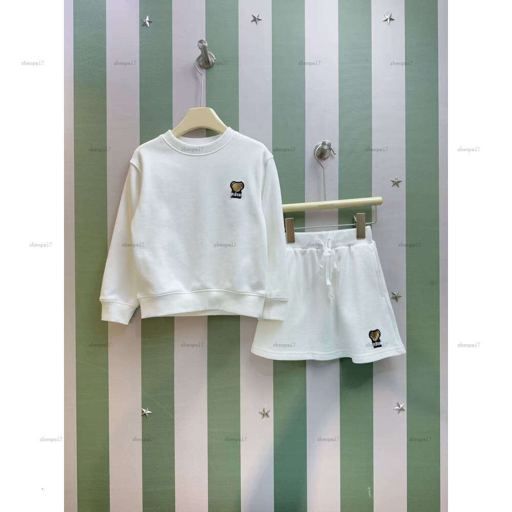 Top baby dress suit Girls autumn set kids designer clothes Animal pattern printing hoodie and skirt A082X03N302-image-1080667117