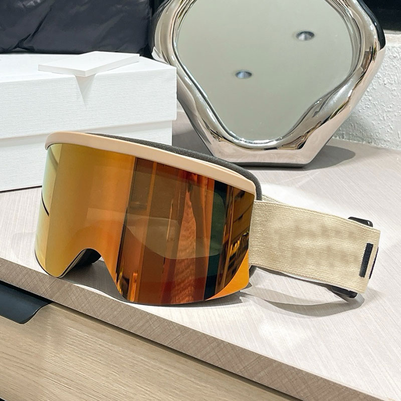 Lunettes de ski pour hommes et femmes, lunettes de ski de styliste à lentille de fumée à la mode, masque ki en nylon injecté, marque de sports de