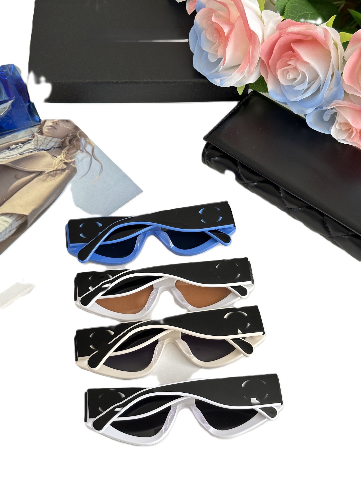 2026 New Designer Sunglasses Glasses Goggles Outdoor Beach Vacation High end Square Leg Metal Frame Cat Eye Fashion Oval Luxury Style Kenar 8A
