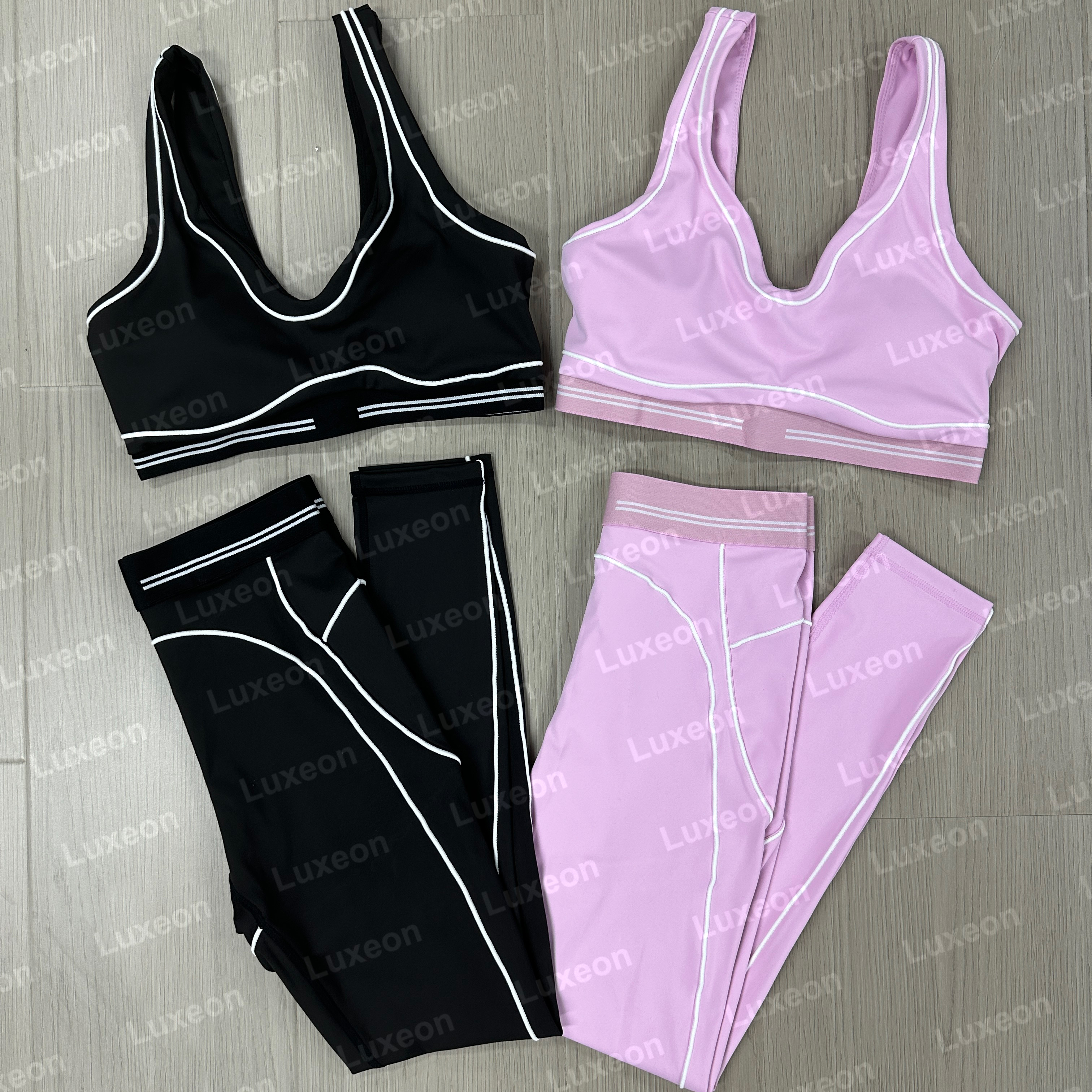 Women's Yoga Set Heart Throb Bra + Leggings Yogawomen Sets Gym Short Sports Outfit Pants Shaping Waist Fitness Jogging Sportswear Running Summe