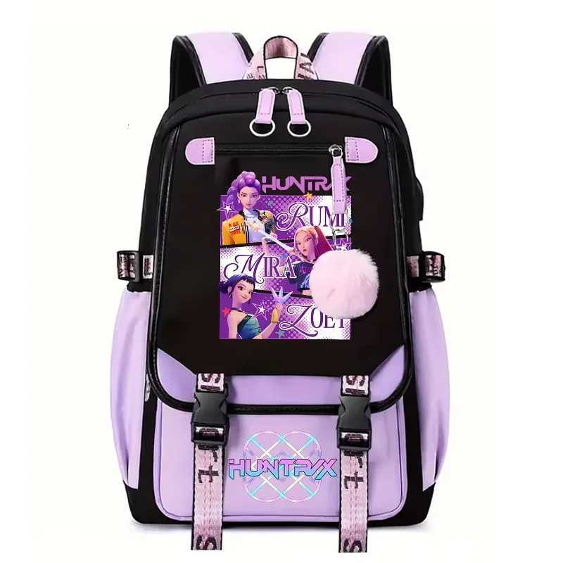 Pour Demone Hunter sac à dos pour fille retour école cadeau sac d'école Y2K mignon imprimé femme voyage décontracté grande capacité sac à dos W25