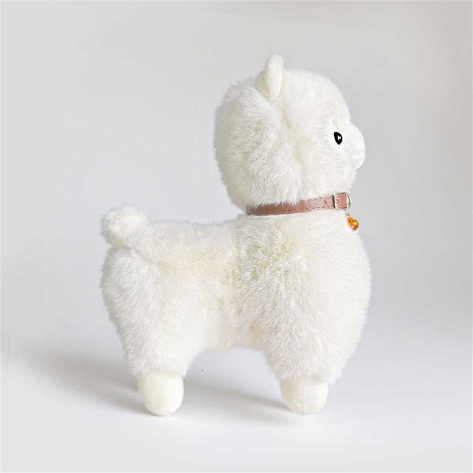 Cartoon Cute Bell Alpaca Plush Toy Little Sheep Girl Comforting Stuffed Doll Birthday Gift 50% off online W260306-image-1096679682