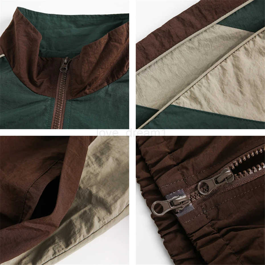 Vintage Patchwork Jackets Windbreaker Men Harajuku Casual Outdoor Jacket Mens Clothing Streetwear Hip Hop Spring New Jackets T251029