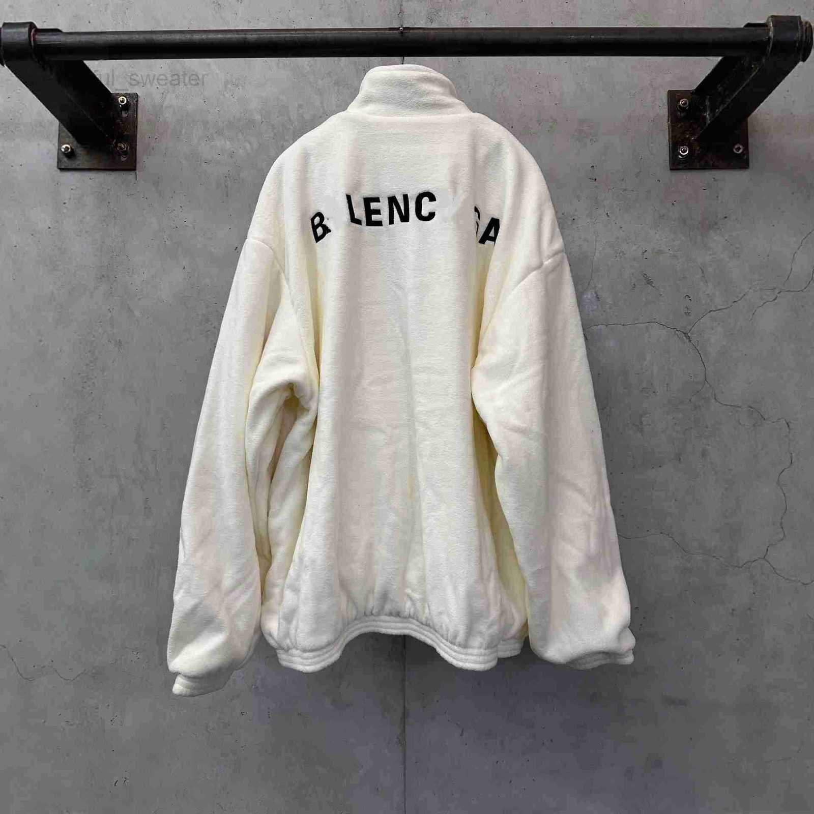 Men's Jackets designer Paris B Brand New Stand Collar Zipper Fleece Runway Embroidered Ready-to-Wear Unisex Sweatshirt 9E7A