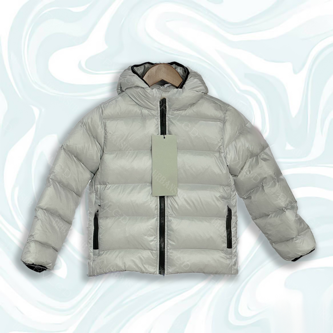 Kids' Down-Filled Hooded Jetack Trendy Gender-neutral Winter Wear Versatile Waterproof Designer Overcoat