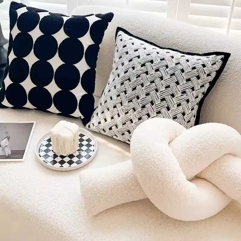 Nordic Style Knotted Bolster for Sofa Bedroom Office Decor Gift for Christmas Home Living Room Decorate H251021-image-1080928459