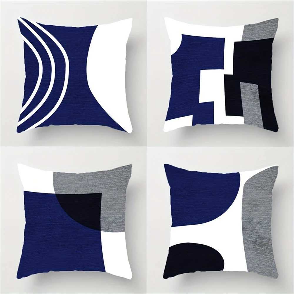 1pcs Blue Sofa Navy Blue Black Grey White Silver Bohemian Style Decorative case Abstract Geometry Modern case H251021-image-1080927277