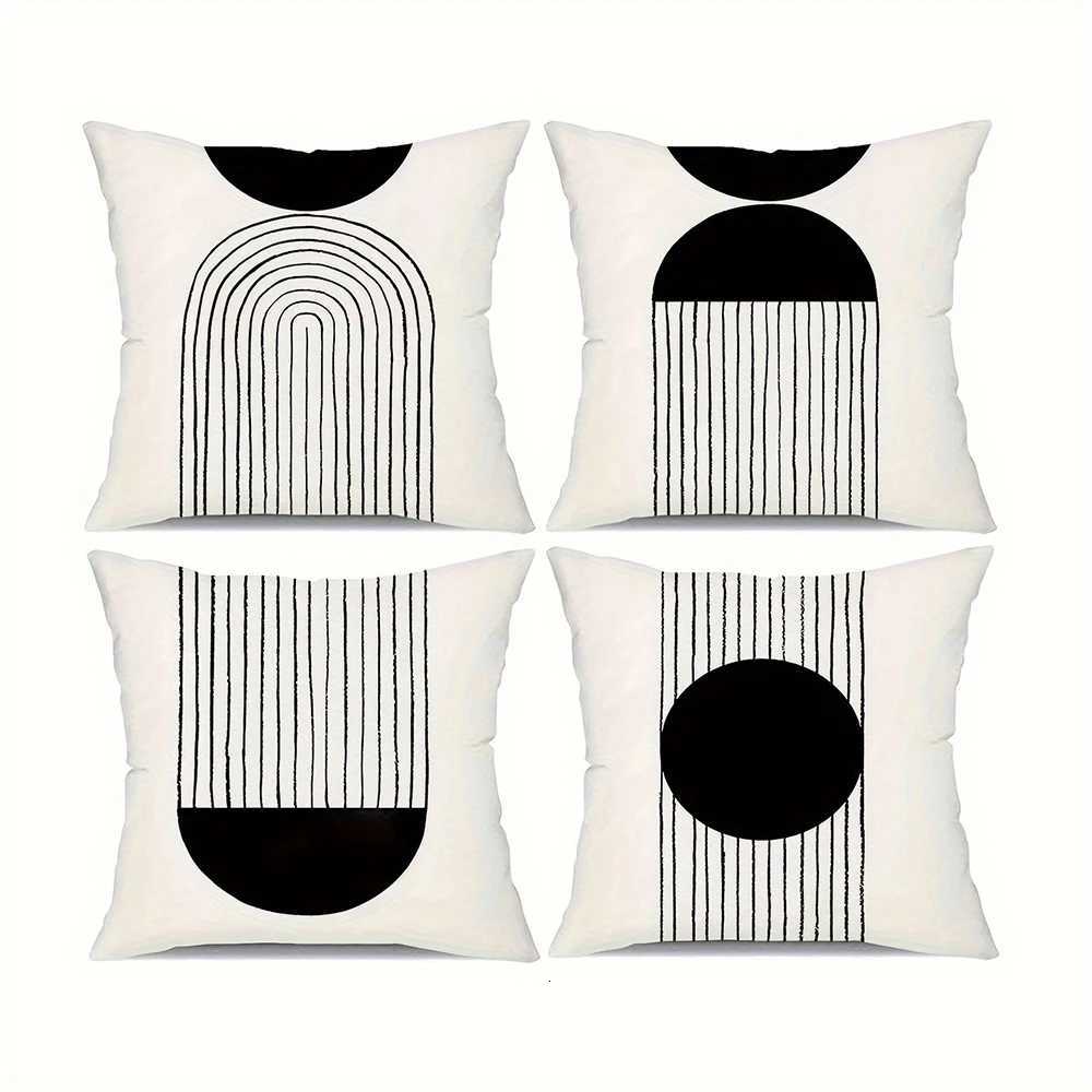 Abstract Black and White casesSuitable for sofa car bedroom decorative cushion cover H251021-image-1080926823