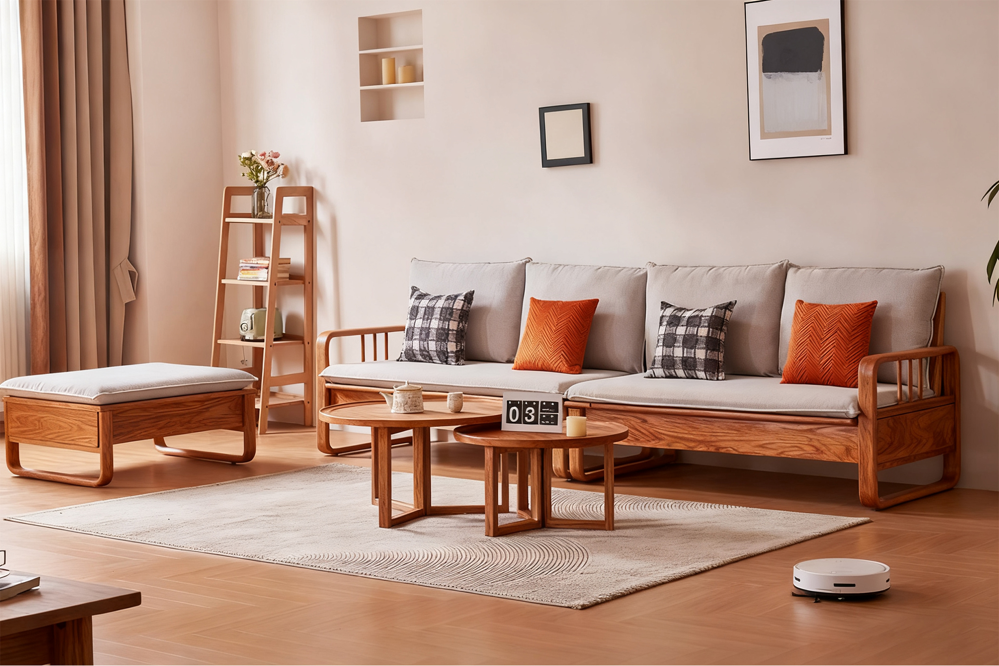 Contemporary Sofas Made from High-Quality Timber with Plush Seat Pads-image-1080928464