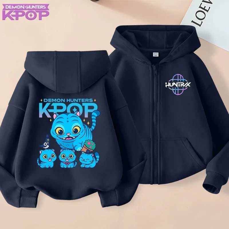 2025 Hot Funny Zip Up Sweatshirts Kpop Demon Hunters Hoodie Children Clothes Kid Girl Boy Sweatshirt Zipper Hoody Casual Top L251021589T-image-1080836704