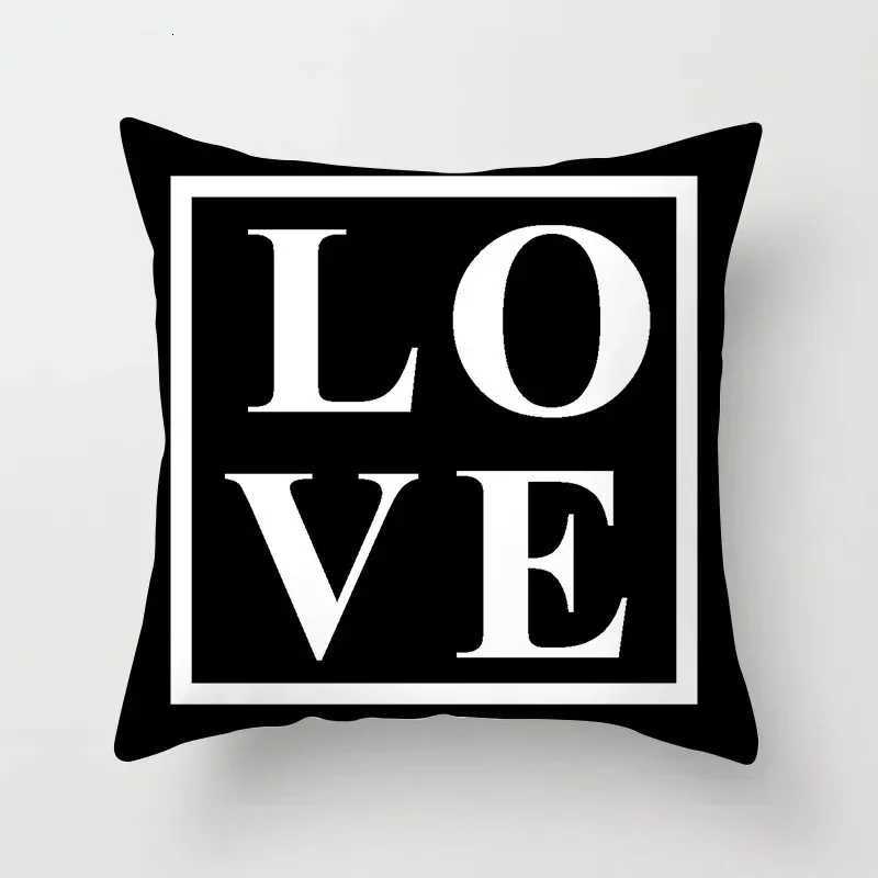 Gray White Black Letter Home Decoration case Square Party Sofa Office Cushion Cover H251021-image-1080926853