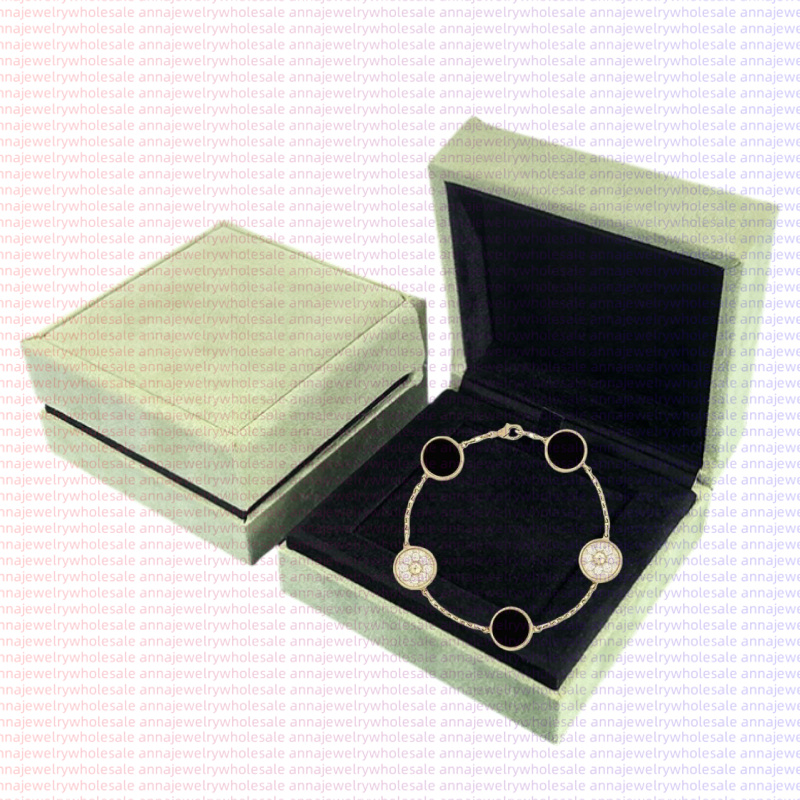 Four Leaf Bracelet Designer Clover Bracelets For Women White Mother Of Pearl Flower Charm Bracelet 925 silver 18k Gold Plated luxury Jewelry Christm